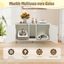 COSTWAY Mueble Arenero para Gatos, Mueble Oculto para Gatos con 2 Habitaciones, 2 Alfombrillas Rascadoras de Sisal, Tabla de Rascar, Casa de Gatos de Interior para Salón Dormitorio (Blanco), , large indicador imagen numero 4