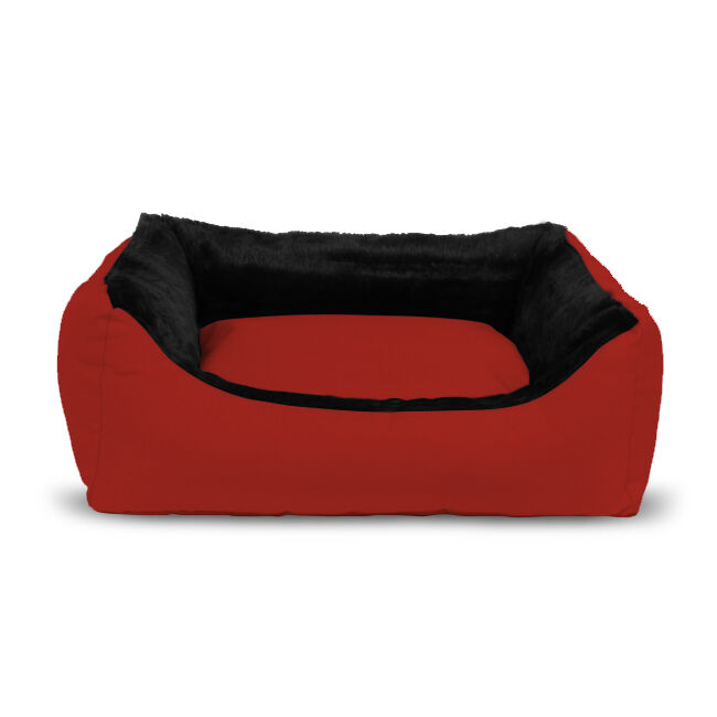 Gauty Cama para Perros y Gatos  Tela Impermeable y pelo - Rojo y negro, , large Imagen numero 1