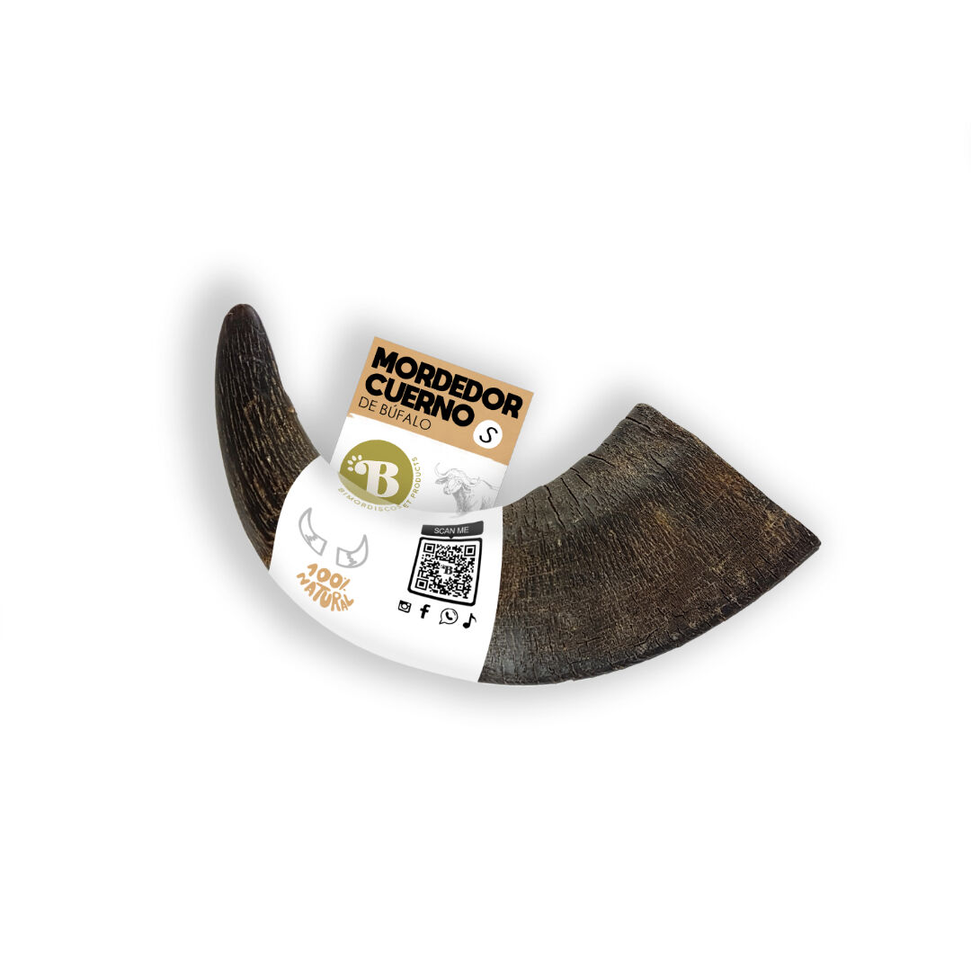 BIMORDISCOS mordedor Cuerno de b&uacute;falo para perros, , large Imagen numero 2