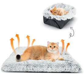 Nobleza 2 en 1 Cama de invierno lavable y antideslizante gris para Gatos