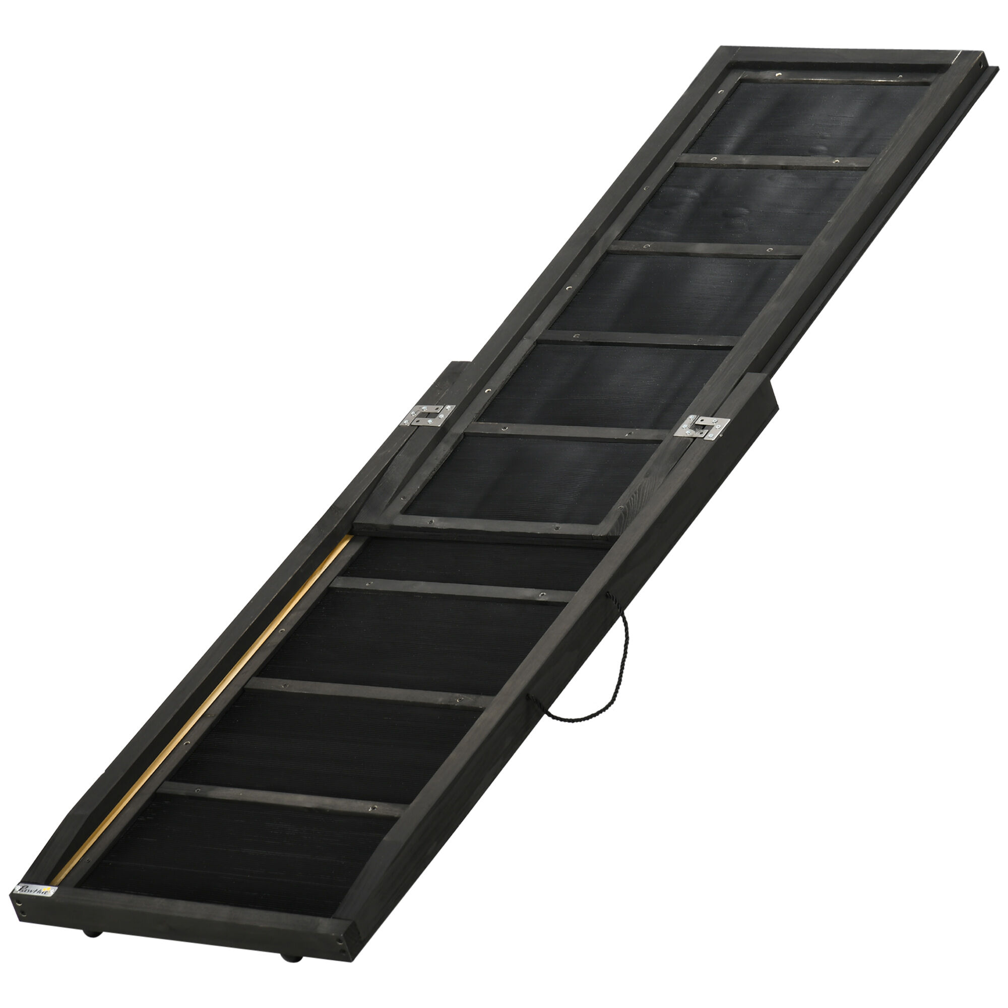 PawHut Rampa para Perros de Madera 165x43x6,5 cm Rampa Plegable para Mascotas con Alfombra Antideslizante Escalera Port&aacute;til para Coche Carga 40 kg Negro., , large Imagen numero 1