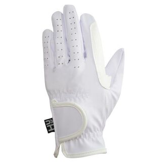Guantes de cuero sintético de equitación para adultos color Blanco
