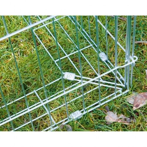 Parque exterior con techo para mascotas color Plateado thumbnail