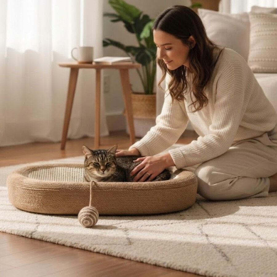 Althea Living - Rascador de sisal para gatos Isla. 2 en 1: cama y rascador, , large Imagen numero 4