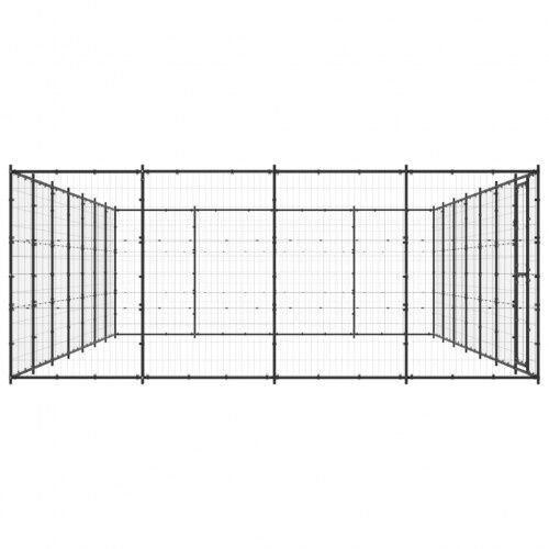 Vidaxl perrera versátil con malla alrededor plateada para perros thumbnail