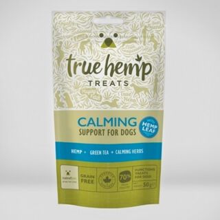 True leaf pet snack cáñamo relajante sabor pollo para perros