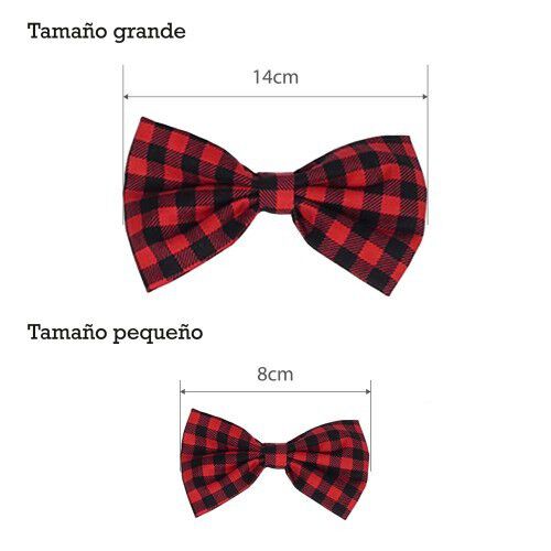 Pajarita Cuadros para perros color Rojo, , large Imagen numero 2