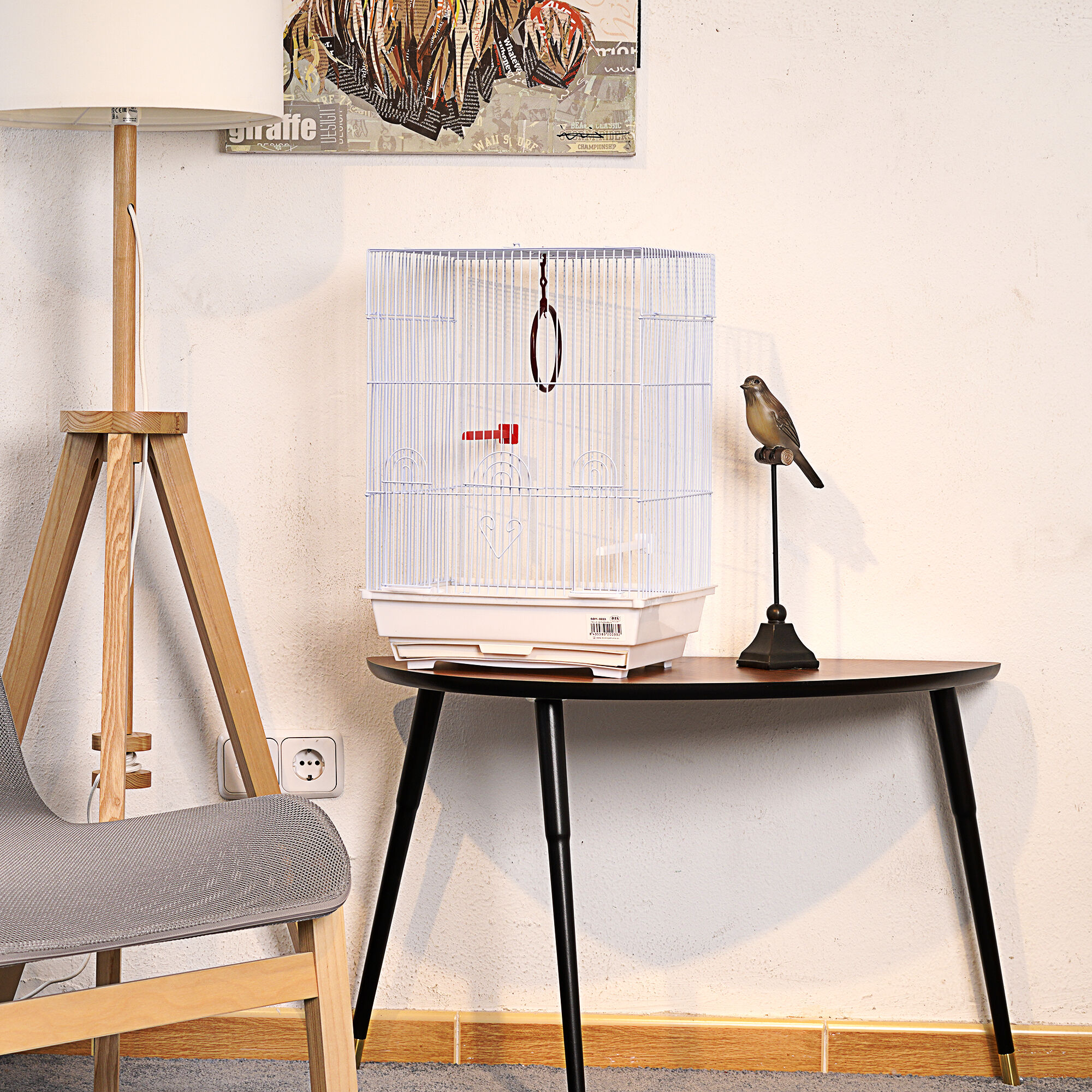 DZL Jaula con Comedero, Palos y Columpios para agapornis thumbnail