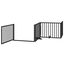 vidaXL Puerta para perros plegable 4 paneles madera álamo negra 320 cm, , large indicador imagen numero 9