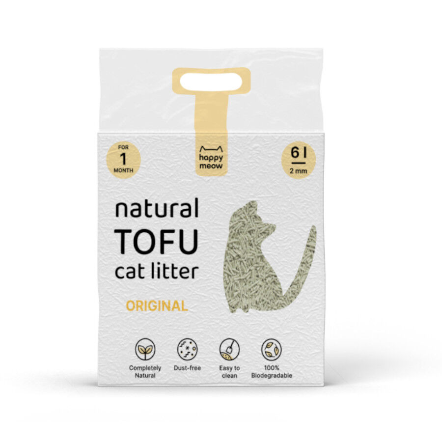 Happy Meow Natural Tofu Aglomerantre Original para gatos