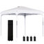 Outsunny Cenador Plegable 2,5x2,5x2,68 m Carpa de Jardín Protección UV 50+ Ajustable en Altura con 4 Bolsas de Arena y Bolsa de Transporte para Camping Fiestas Patio Blanco, , large indicador imagen numero 1
