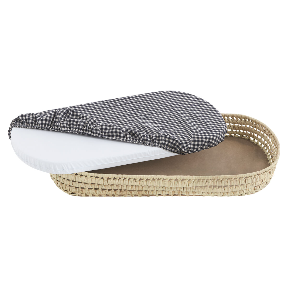 Cama de palma EliteLounge + colch&oacute;n impermable + textil para colch&oacute;n Black Vichy, , large Imagen numero 4