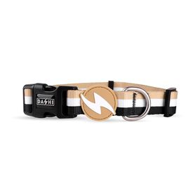 Dashi Collar Stripes Marron y Negro Grande para perros
