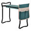Outsunny Taburete de Jardín Plegable con Bolsa para Herramientas Protección Cojín Rodillas Asiento de Jardín con Almohadilla Altura Ajustable Soporta un máximo 150kg Color Verde Negro, , large indicador imagen numero 1