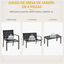 Outsunny Muebles de Jardín Negro, , large indicador imagen numero 4