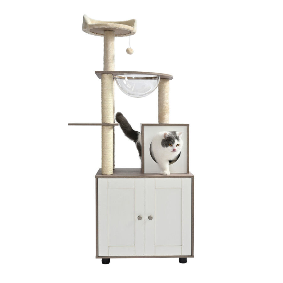 Leeby Luna &aacute;rbol rascador con mueble para gatos, , large Imagen numero 6