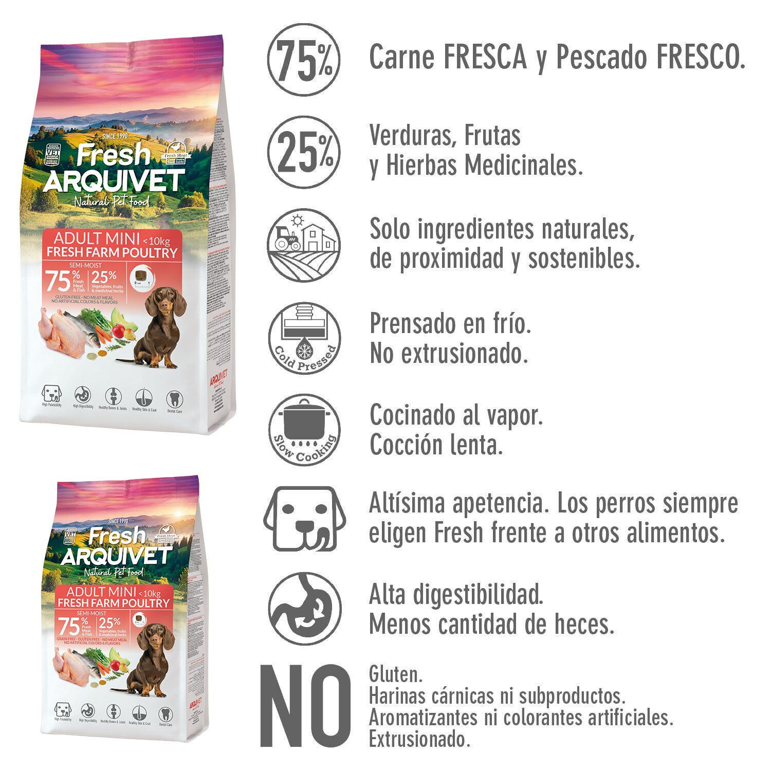Pienso ARQUIVET Adult MINI 2,5 kg - Pollo de granja, , large Imagen numero 4
