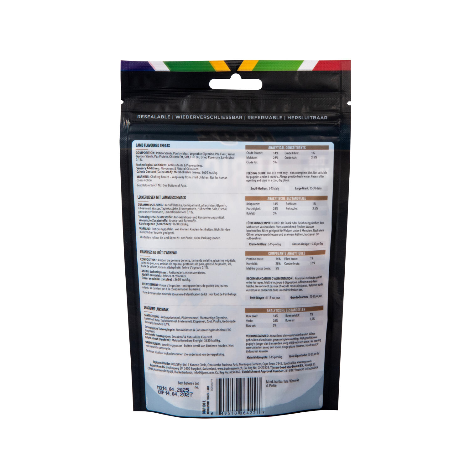 Rogz Snack para Perros Sabor Cordero 6x100g Sin Cereales, , large Imagen numero 5