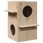 vidaXL Casa para gatos madera maciza pino 43x43x60 cm, , large indicador imagen numero 1