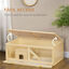 PawHut Jaula para Hámster de Madera 100x58x38 cm Casa para Roedores con Tapa Abatible Panel de Acrílico Bandeja Extraíble y Cabaña para Conejos Chinchillas Natural, , large indicador imagen numero 5