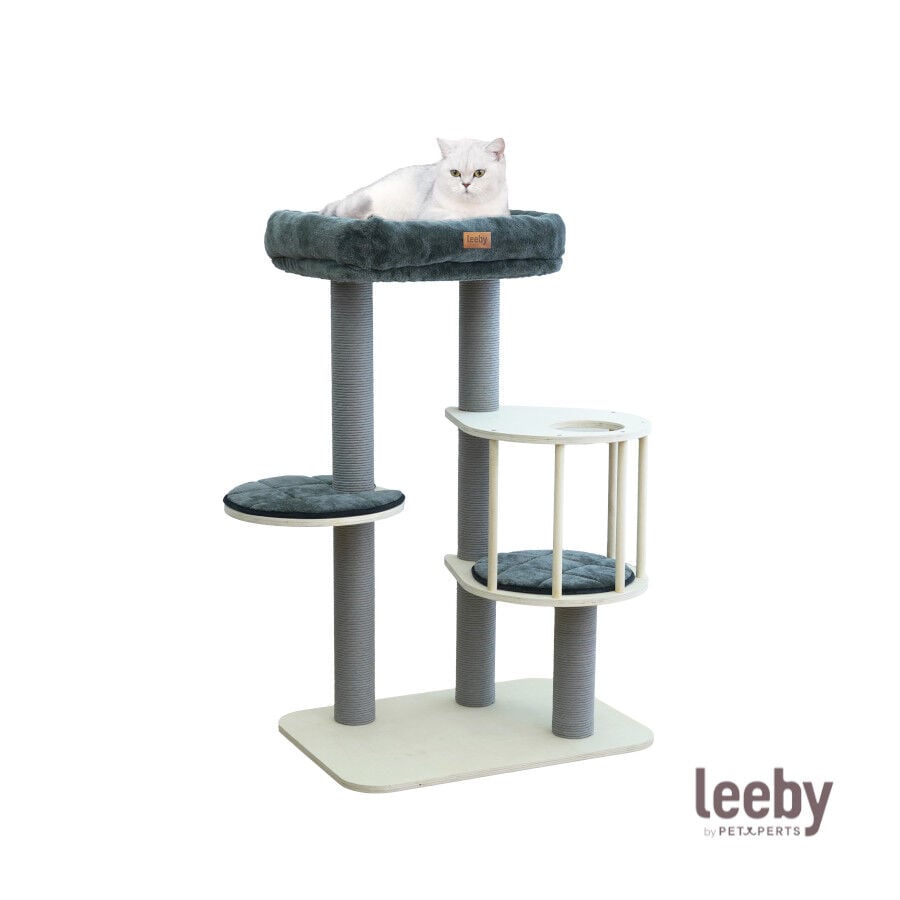 Leeby Cloud Collection torre rascador con cama para gatos thumbnail