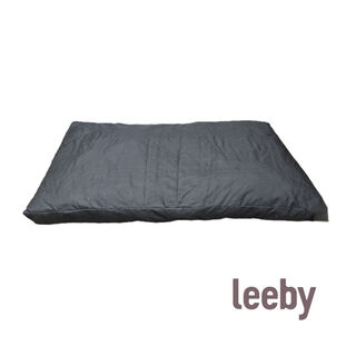 Leeby colchón impermeable negro para perros