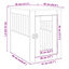 vidaXL Jaula para perros madera de ingeniería roble Sonoma 55x80x68 cm, , large indicador imagen numero 15