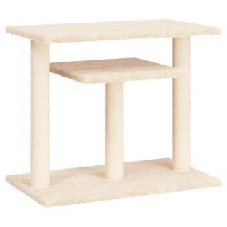 VidaXL Árbol Rascador con plataformas y poste de sisal crema para gatos