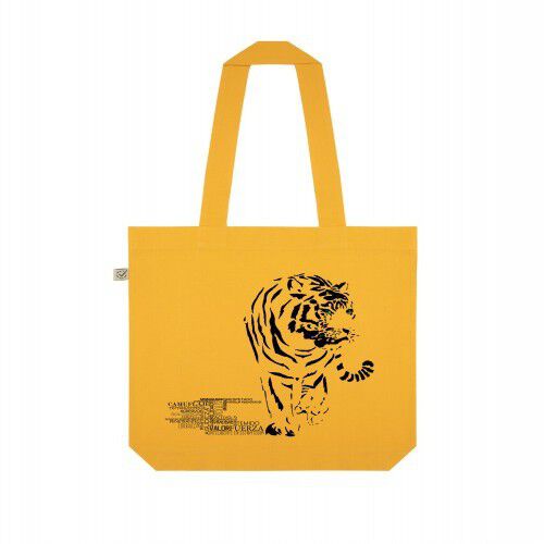 Bolsa de tela Animal Totem con tigre de color amarillo thumbnail