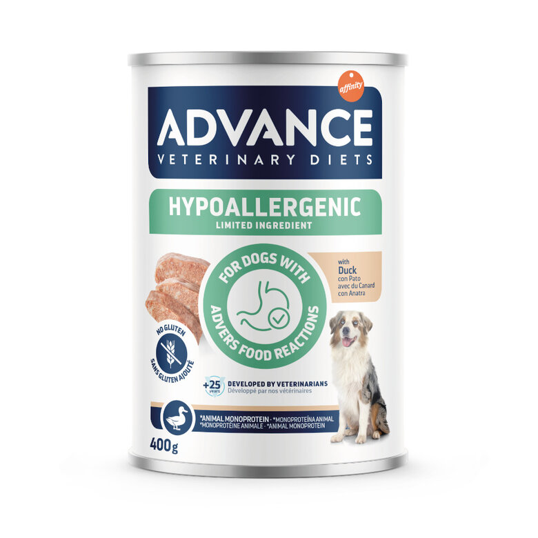 400 g Advance Veterinary Diets Hypoallergenic Pato Limited Ingredient Comida Húmeda para perros