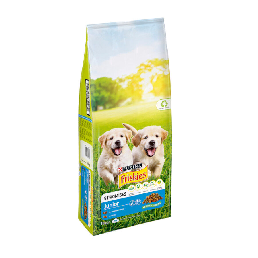 Friskies Junior Pollo y Verduras pienso para perros thumbnail