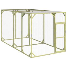 VidaXL Gallinero exterior XL madera pino maciza para aves