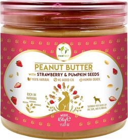 Pawfect Mantequilla de maní: semillas de fresa y calabaza