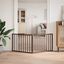 vidaXL Puerta para perros plegable 2 paneles madera álamo marrón 160cm, , large indicador imagen numero 8