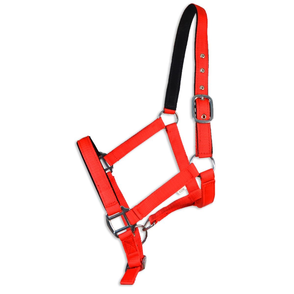 Guarnicioneria Los Nietos Cabezada De Cuadra Roja De Nylon Doble Reforzada para caballos