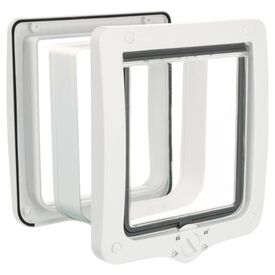 Puerta gatera para el hogar para gatos color Blanco