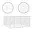 vidaXL Perrera de exterior acero galvanizado plateado 4x4x2 m, , large indicador imagen numero 1