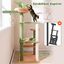 COSTWAY Árbol para Gatos de Altura 152 cm, Árbol Rascador para Gatos con Hamaca, Plataform de Felpa, Postes de Rascado de Sisal, Torre para Gatos, Centro de Actividades para Gatos, Verde y Marrón, , large indicador imagen numero 3