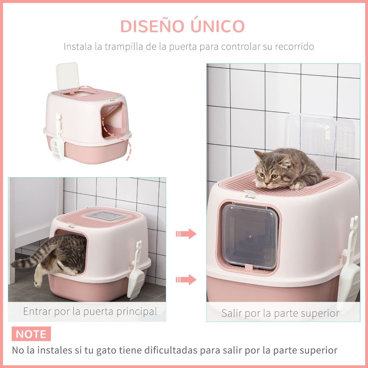 PawHut Caja de Arena para Gatos, , large Imagen numero 4