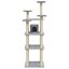 Vidaxl rascador árbol con casa gris claro para gatos, , large indicador imagen numero 4