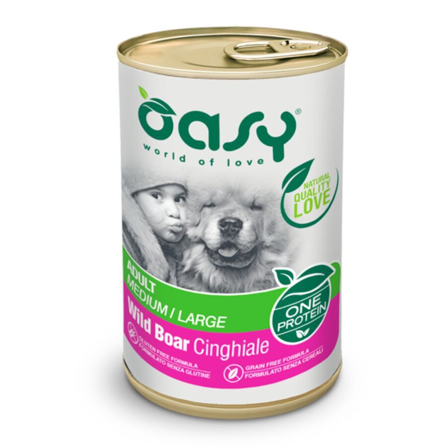 OASY PERRO LATA ADULT M/L JABALI 400G, , large Imagen numero 1