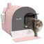 PawHut Caja de Arena para Gatos Arenero Cerrado para Gatos con Puerta Delantera Bandeja Extraíble Pala Alfombra y Filtro 43x44x47 cm Rosa, , large indicador imagen numero 1