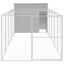vidaXL Caseta perros corral acero galvanizado gris claro 214x865x181cm, , large indicador imagen numero 23