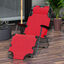 Outsunny Tumbona Reclinable y Plegable Silla de Playa Tumbona Relax Plegable con Respaldo Ajustable Reposabrazos Almohada y Reposapiés para Jardín Balcón Carga 136 kg 135x60x89 cm Rojo, , large indicador imagen numero 2