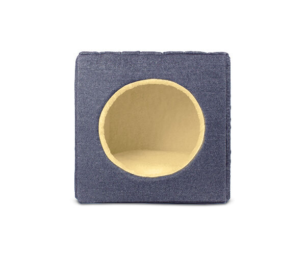 Gauty Cama para Perros y Gatos  Denim y Pelo - Azul y beige, , large Imagen numero 1