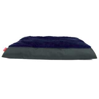 Gauty Cama Redonda Tela Impermeable y pelo  Gris y azul oscuro para Perros y Gatos 