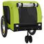 vidaXL Remolque de bicicleta mascotas hierro tela Oxford verde negro, , large indicador imagen numero 8