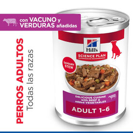 Hill's Science Plan Adult Estofado con vacuno y verduras lata para perros