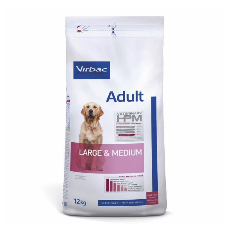 12 kg Virbac Adult Large Medium HPM Pienso para perros, , large Imagen numero 1