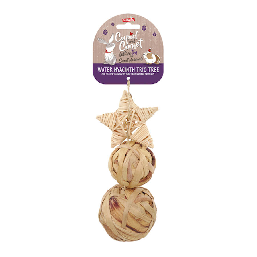 Rosewood Cupid and Comet Water Hyacinth Tr&iacute;o de mordedores para roedores , , large Imagen numero 3